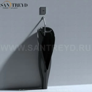 473004 Настенный писсуар, уринал с мушкой Kerasan Artwork