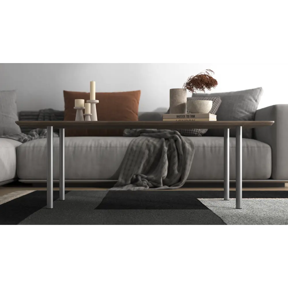 EDSON Круглая мебельная ножка 40 см стальная с серым покрытием 82754089 STLM-0035478 - Вид №5