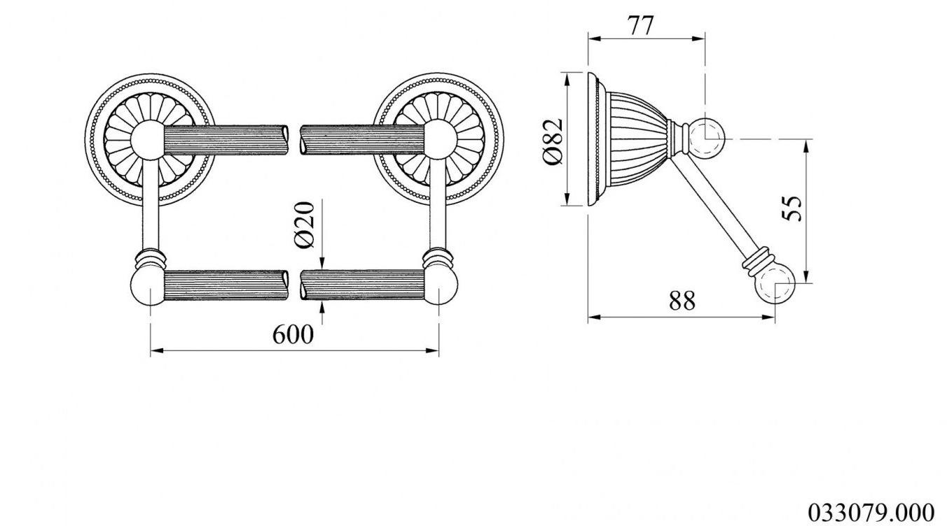 Bronces Mestre Вешалка для полотенец из латуни Artica sun-id-1379396 - Вид №1