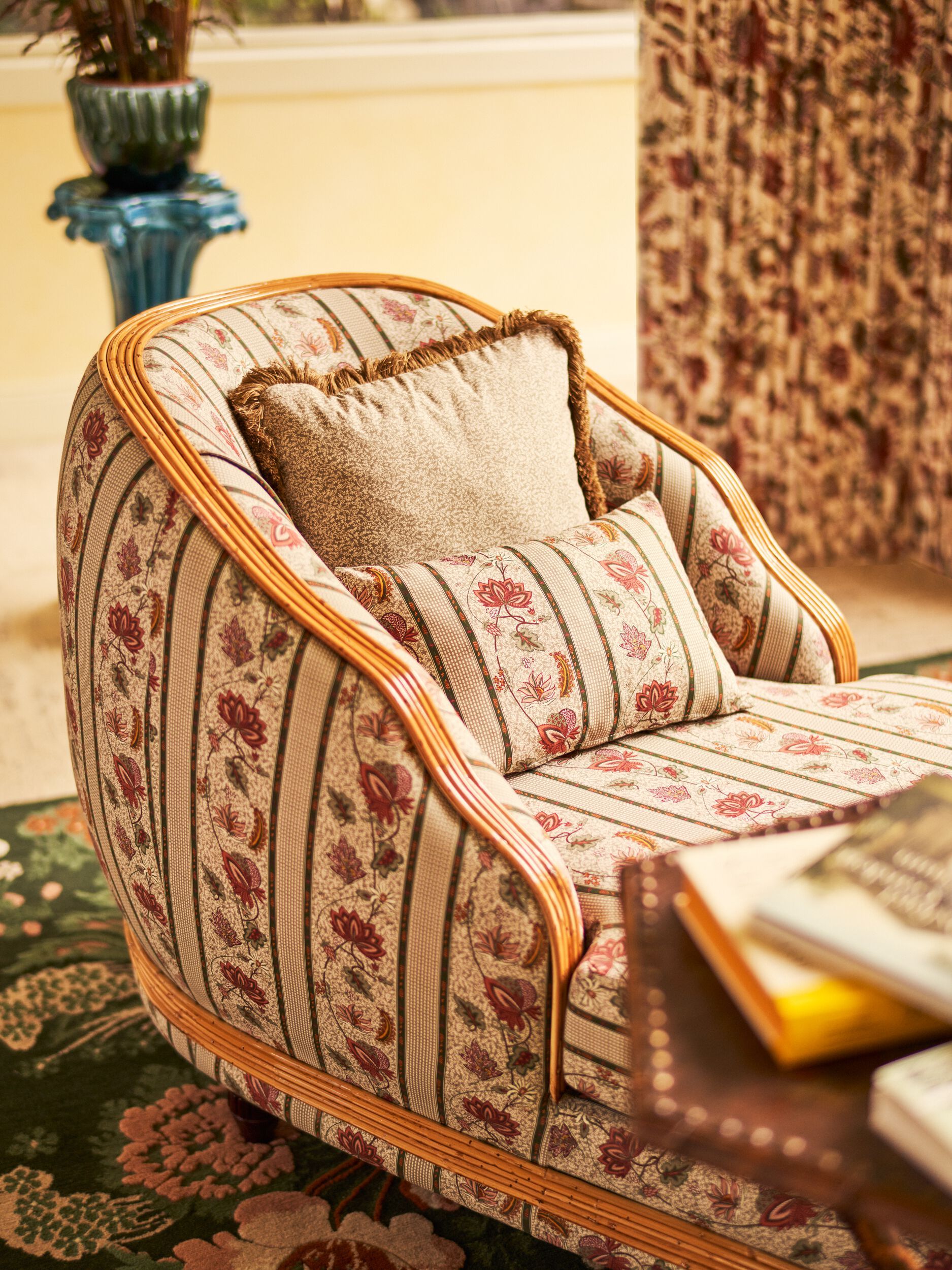 Хлопчатобумажная ткань с цветочным рисунком LELIEVRE Quenin-Belle Époque ARCH-00124598 - Вид №9