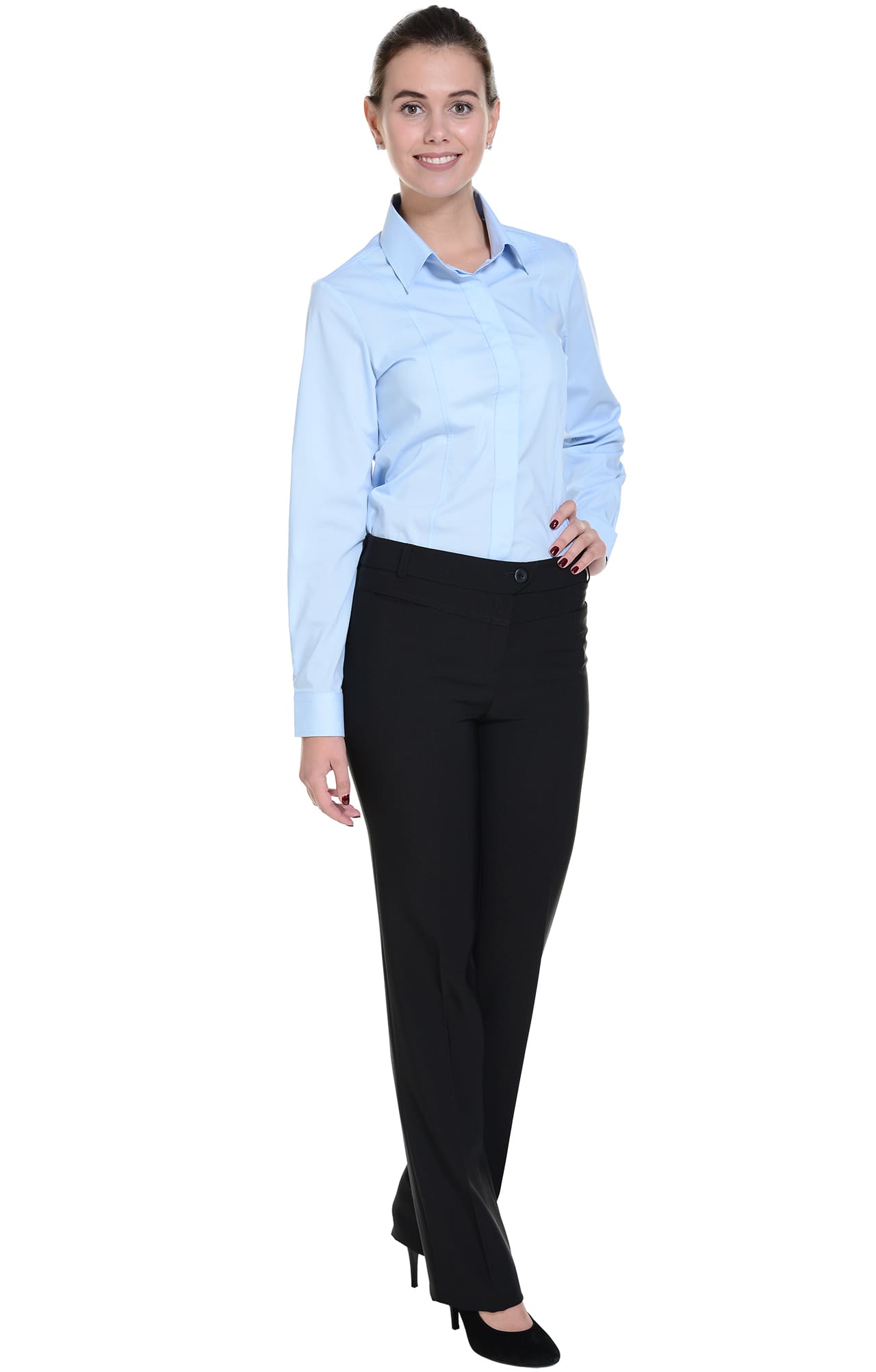 62506 Рубашка женская  sky blue El-Risto  Корпоративная одежда  размер 46 (L)  - Вид №5