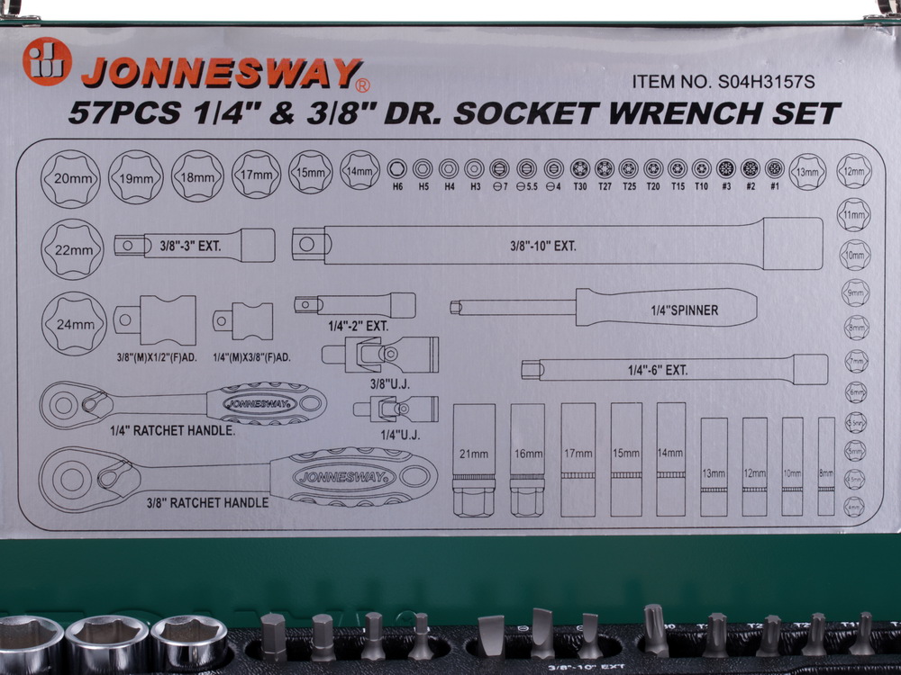 Набор инструментов Jonnesway S04H3157S 6614663 STDN-0052276 - Вид №5