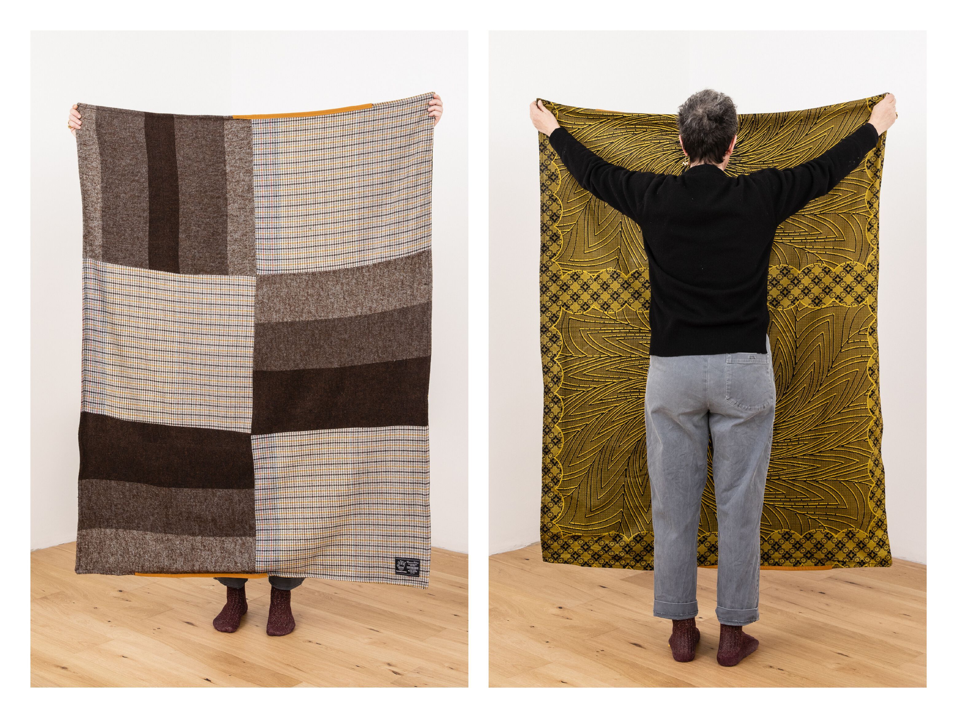 Двусторонний плед из шерсти и хлопка isOnAir 50 повторов ARCH-00054017 - Вид №1