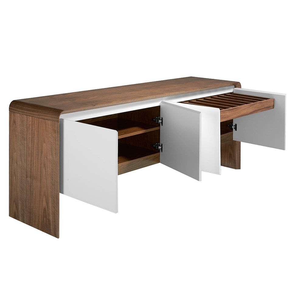 098771 Сервант MK1909SB ореховый с белыми дверцами Angel Cerda  - Вид №1