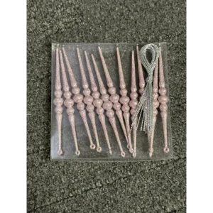 Елочная игрушка Сосулька KREAFORTA 1.2x12.5 см розовый 12 шт.