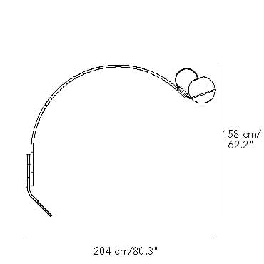 Светодиодный настенный светильник из дутого стекла и металла FontanaArte Alicanto ARCH-00043249 - Вид №5