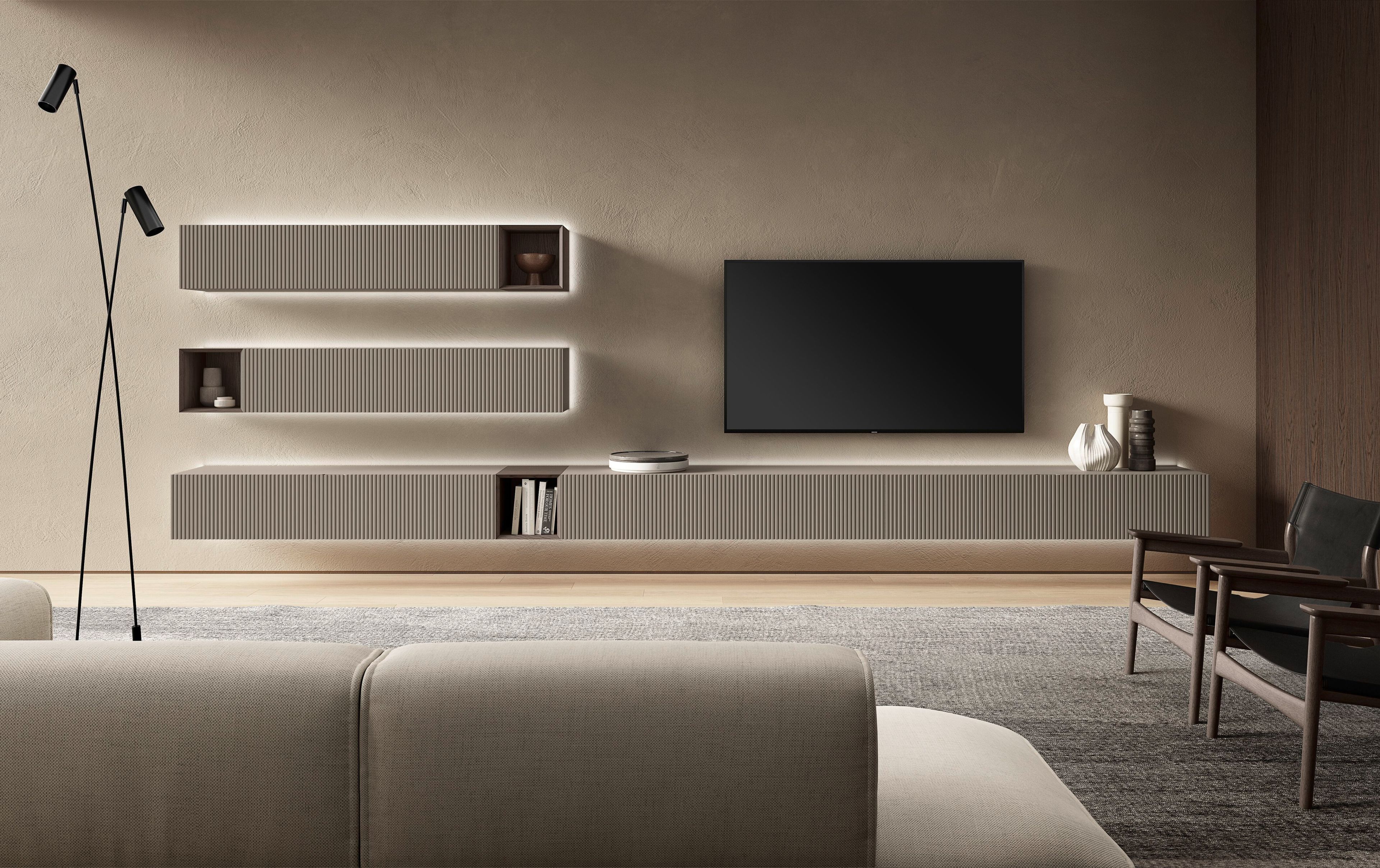 Деревянная оборудованная стена Olivieri CUBE 6 ARCH-00123672 - Вид №13