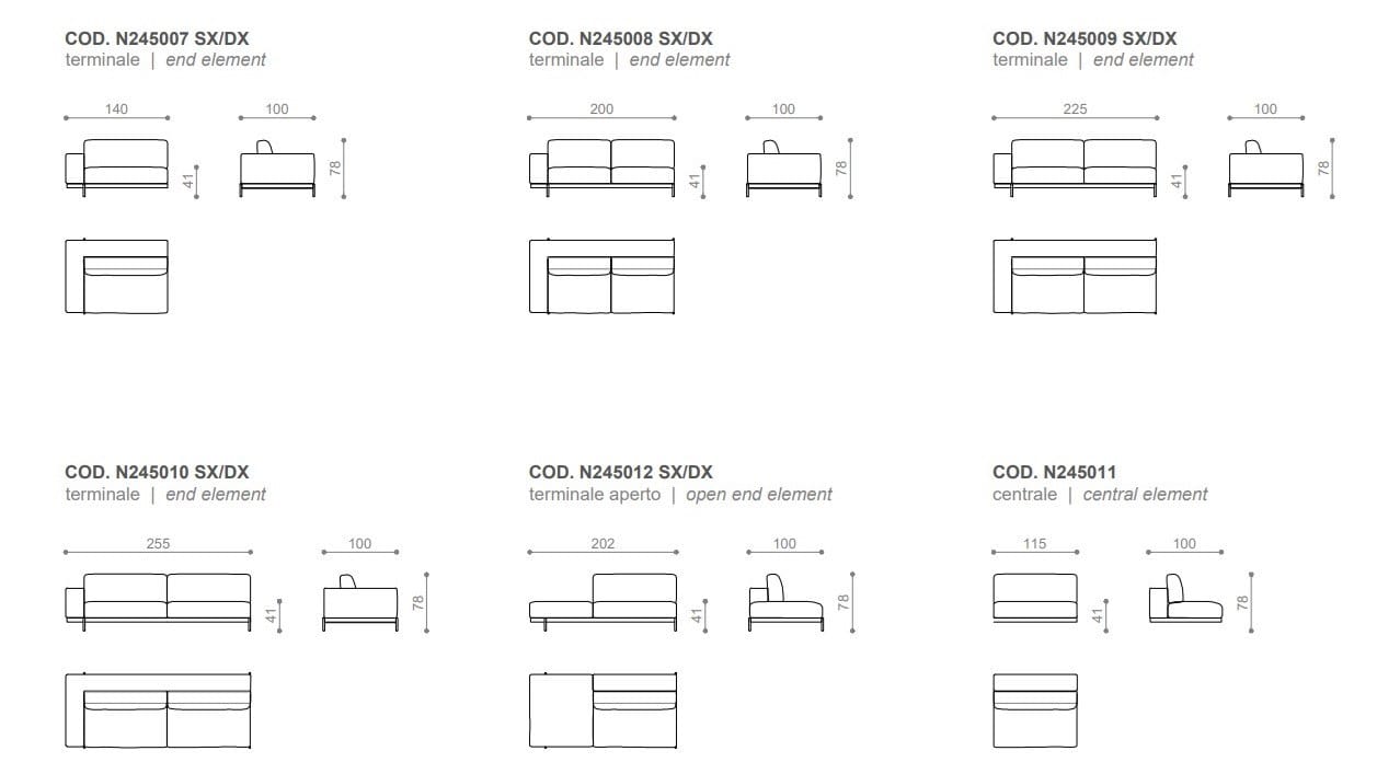 Секционный тканевый диван на основе массива дерева Nube Italia Sailor ARCH-00115860 - Вид №4