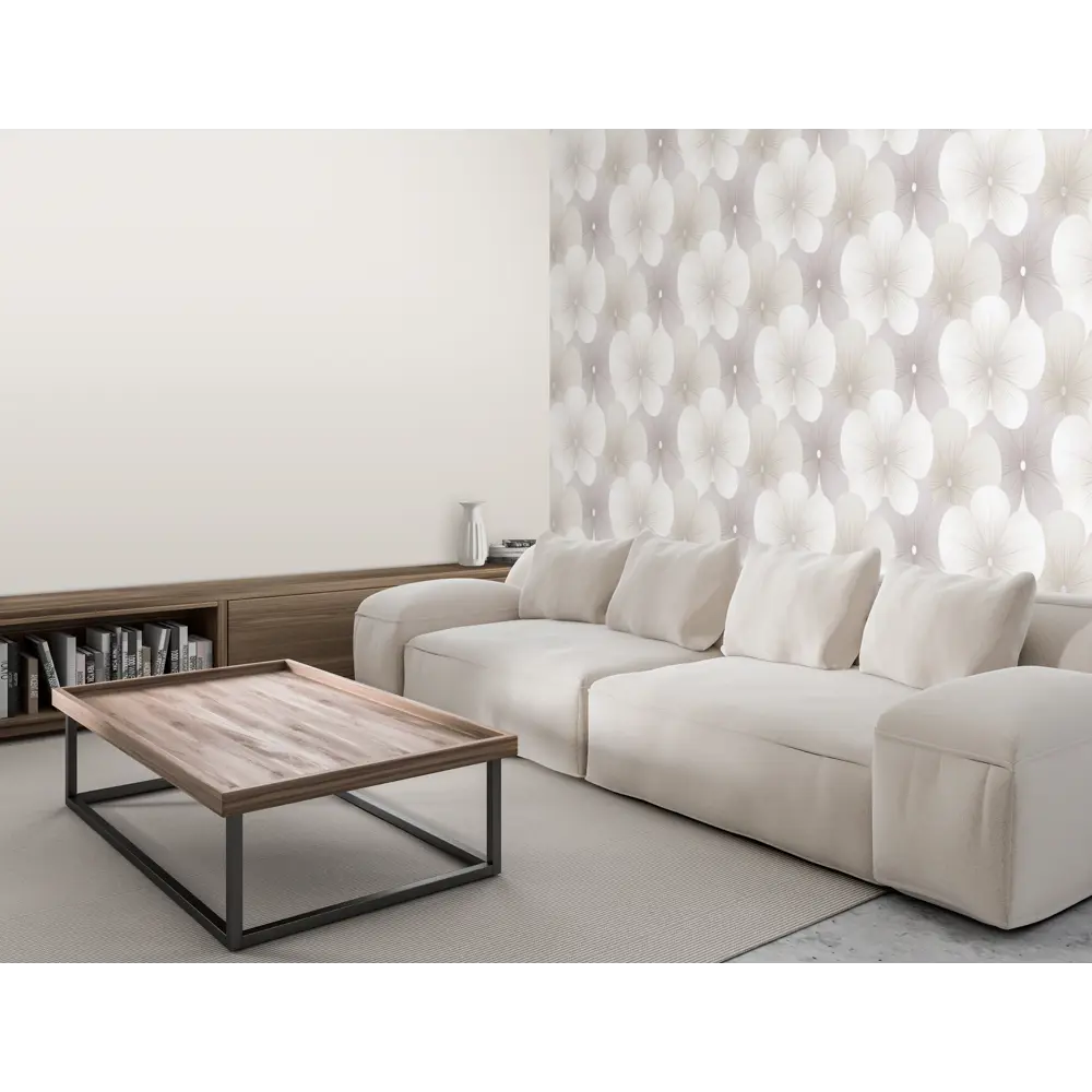 Флизелиновые обои Victoria Stenova Margarita бежевые 1.06 м 89423668 STLM-1563114 - Вид №5