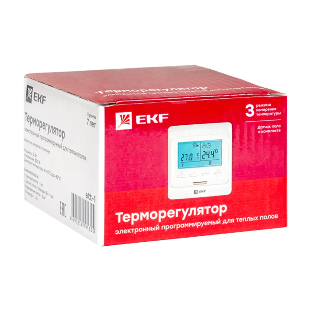 Терморегулятор для теплого пола Уют электронный цвет белый EKF STLM-2039516 - Вид №3