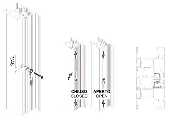 MASTER ITALY Задвижка для двери side-by-side  4517.1  - Вид №2