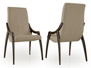 Кожаный мягкий стул с подлокотниками