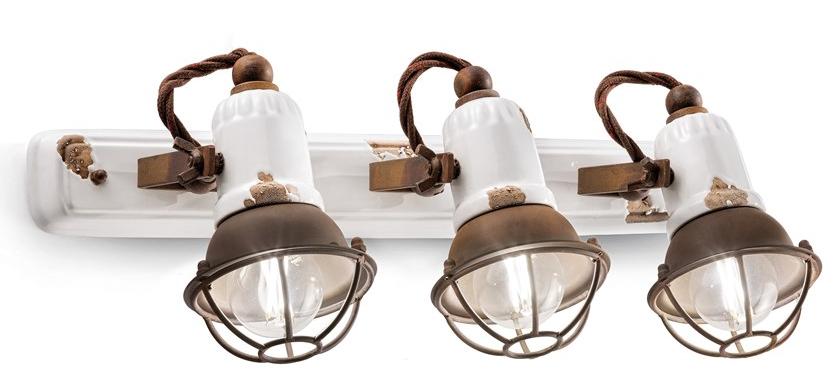 FERROLUCE Настенный точечный светильник из керамической плитки прямоугольной формы Loft C1676 -/1 -c1677 -/1 - Вид №3