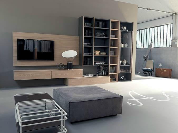 Fimar Отдельностоящий книжный шкаф с подставкой под телевизор Edis system sun-id-1358078 - Вид №3