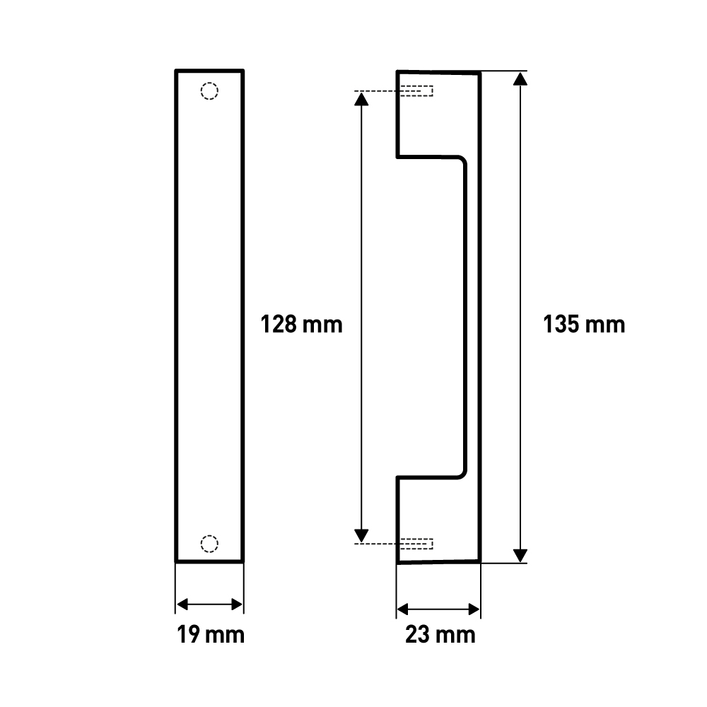 Мебельная ручка  Скоба, 128 мм, черный LJPS0196 Public Steel Россия  - Вид №4