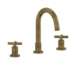 Смеситель для раковины на 3 отверстия с высоким изливом в комплекте с донным клапаном. WE ARE IB yp706cc Modern Bronze WOW