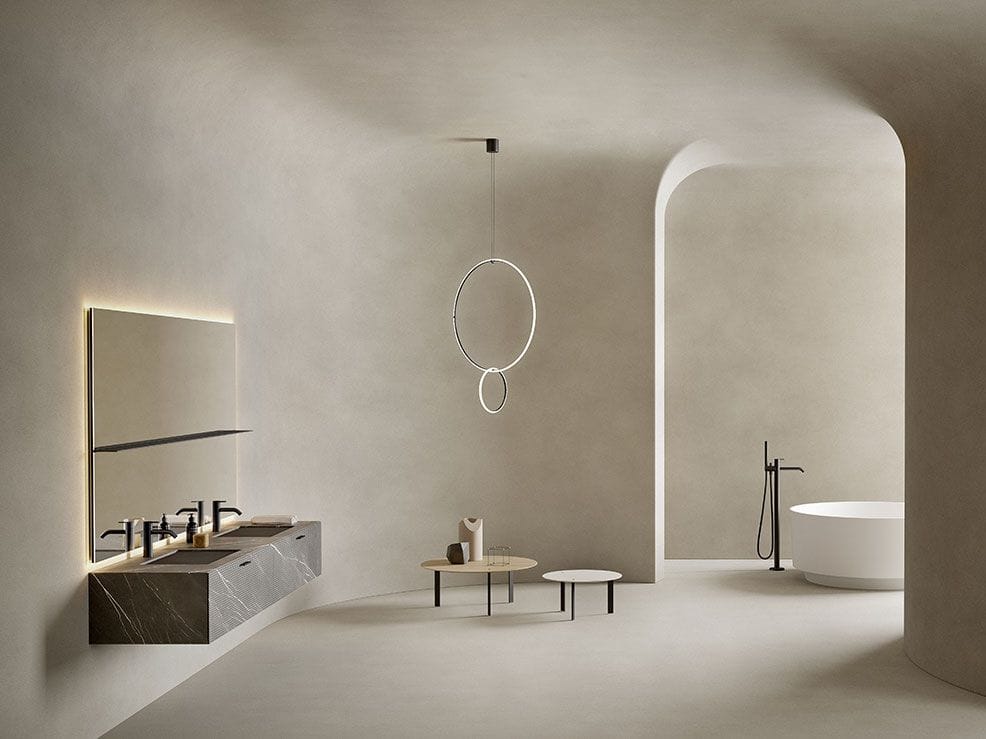 Зеркало со встроенным настенным освещением для ванной комнаты Inbani решетка ARCH-00076440 - Вид №3