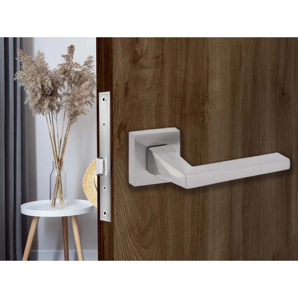 Дверные ручки Palladium Kobro без запирания цвет никель STLM-2019641 - Вид №3