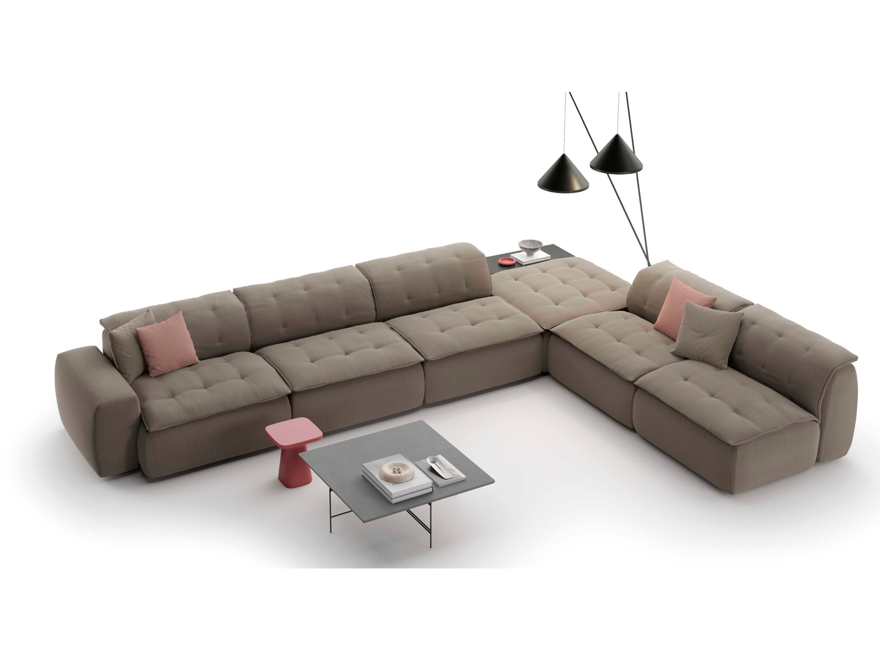 Угловой диван из ткани Marac облако ARCH-00047749