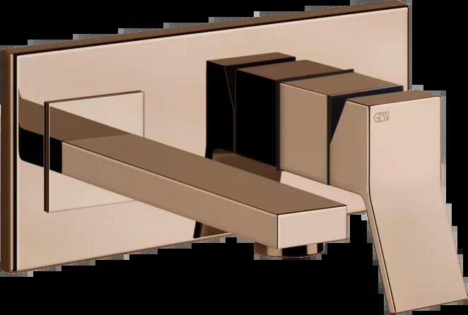Смеситель для умывальника 53084 030 Gessi Rettangolo k МЕДЬ PVD