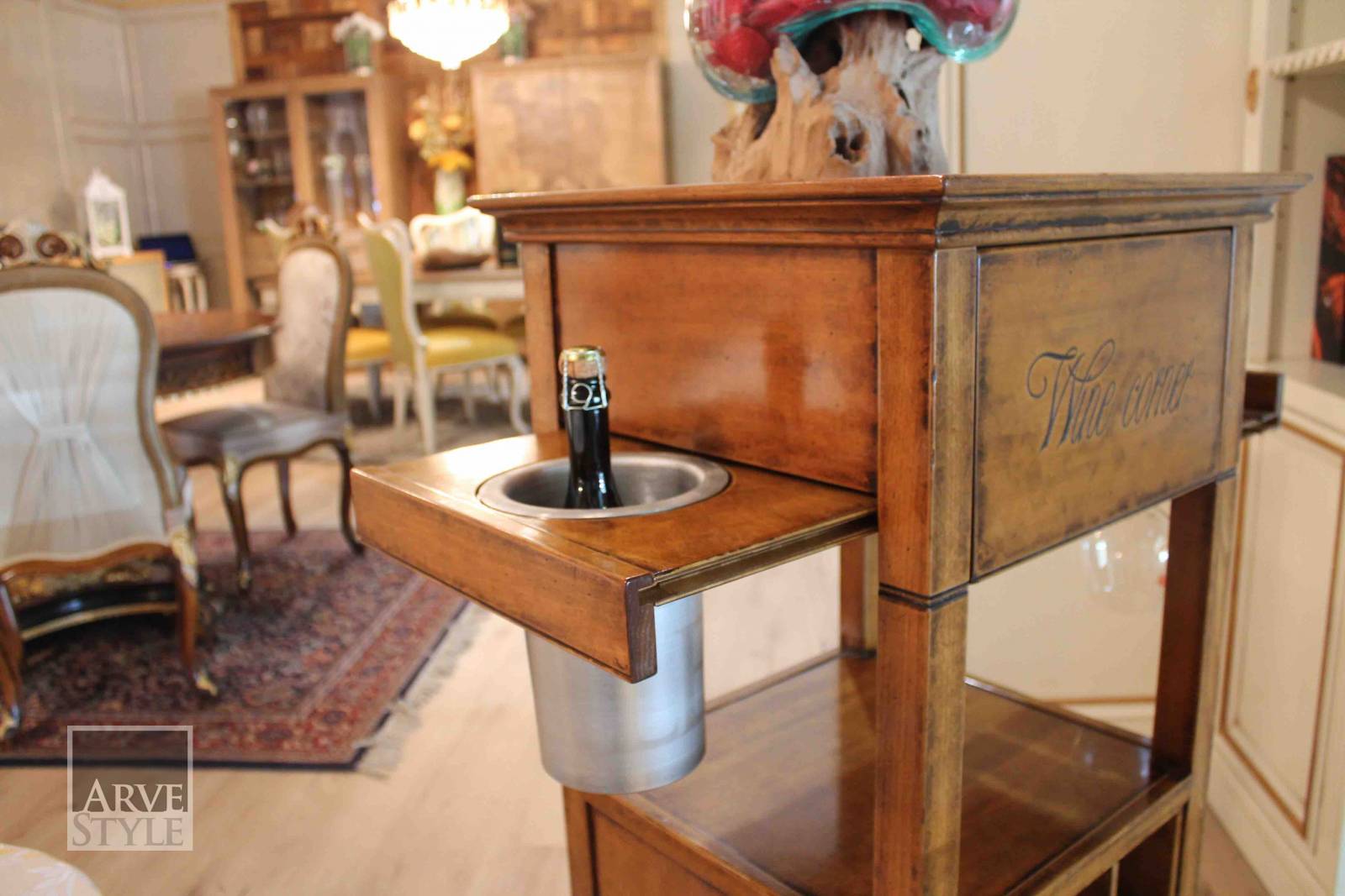 Деревянный барный шкаф на колесах Arvestyle Grace ARCH-00010696 - Вид №5