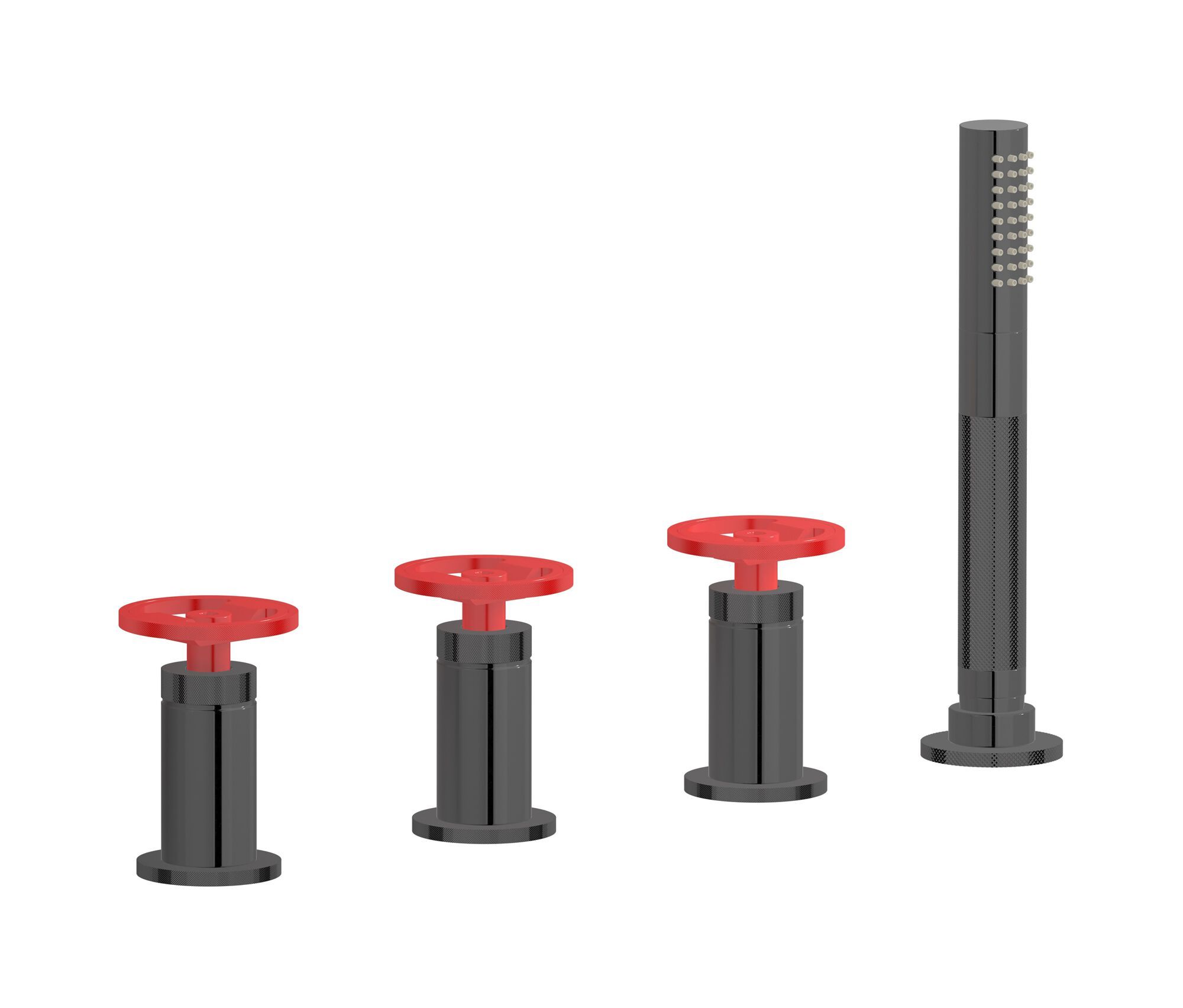 Смеситель для ванны с 4 отверстиями и ручным душем IB Bold ARCH-00153164 - Вид №3