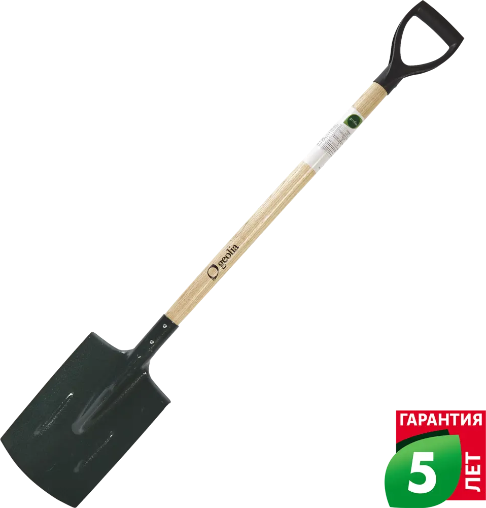 Штыковая лопата Geolia с эргономичным черенком для садовых работ 84226044