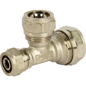 Тройник переходной Valtec 26x20x16 мм никелированная латунь VTM.331 10518049 STLM-2156264