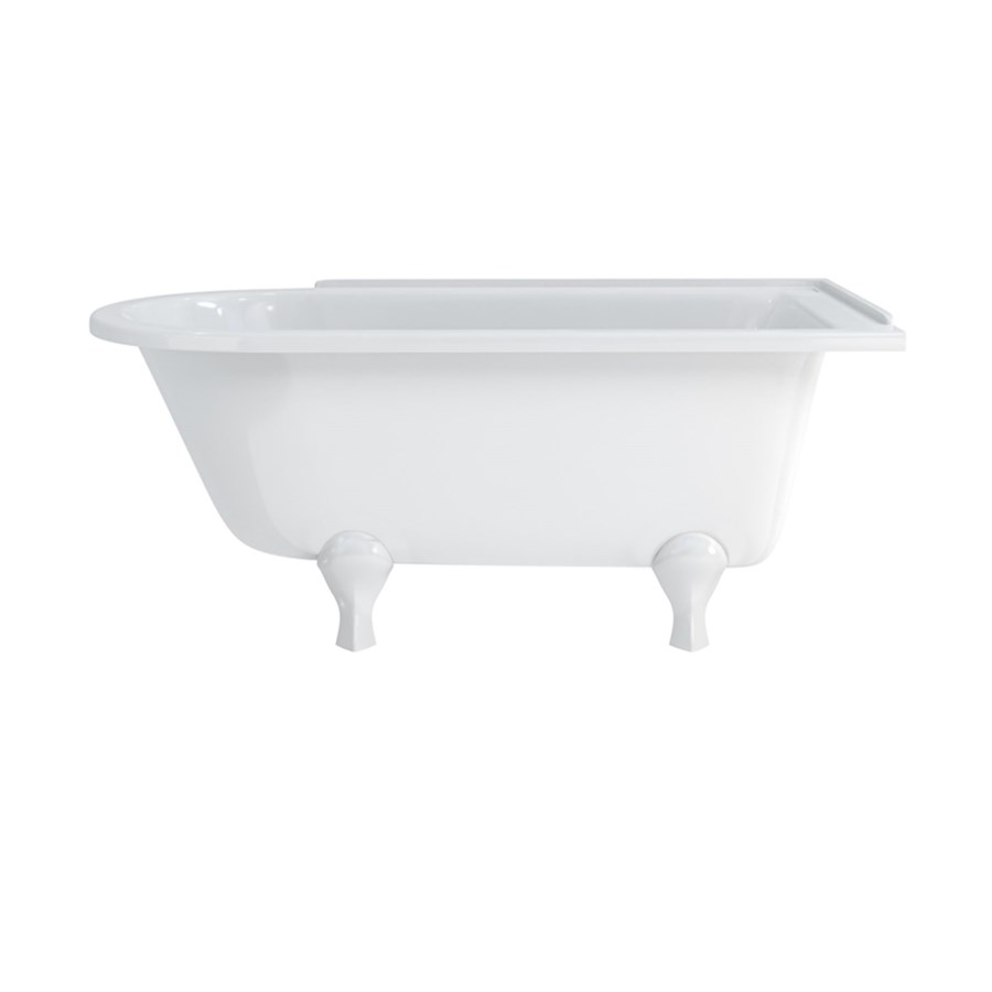 Burlington Душевая ванна для правой руки Hampton 150 см с роскошными ножками Правая рука с ножками Luxury Classic в белом цвете L3W E21  - Вид №7