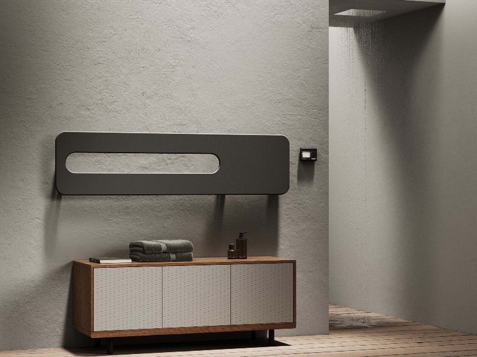 Углеродистая сталь электрическая панель полотенцесушитель Cordivari Design Экстраслим ARCH-00114911 - Вид №2