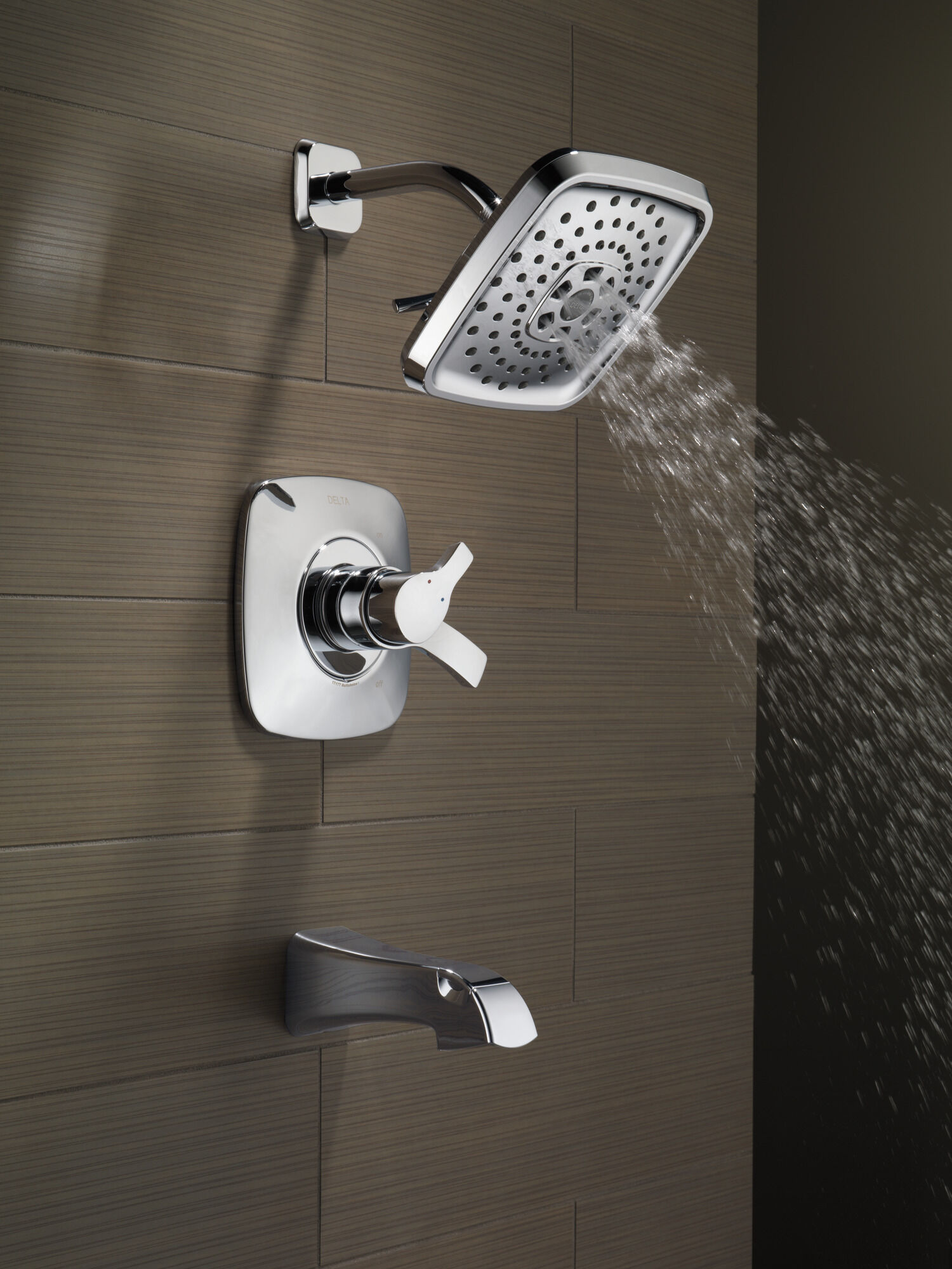 T17452-PN Monitor® 17 Series H2Okinetic® для ванны и душа Delta Faucet Tesla Полированный никель - Вид №8