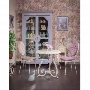 19009 Стол кованый Аделаида 4 Айвори BOGACHO