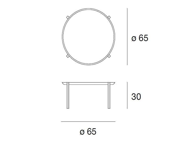 Деревянный круглый журнальный столик с подносом Pacini & Cappellini GONG ARCH-00118645 - Вид №3