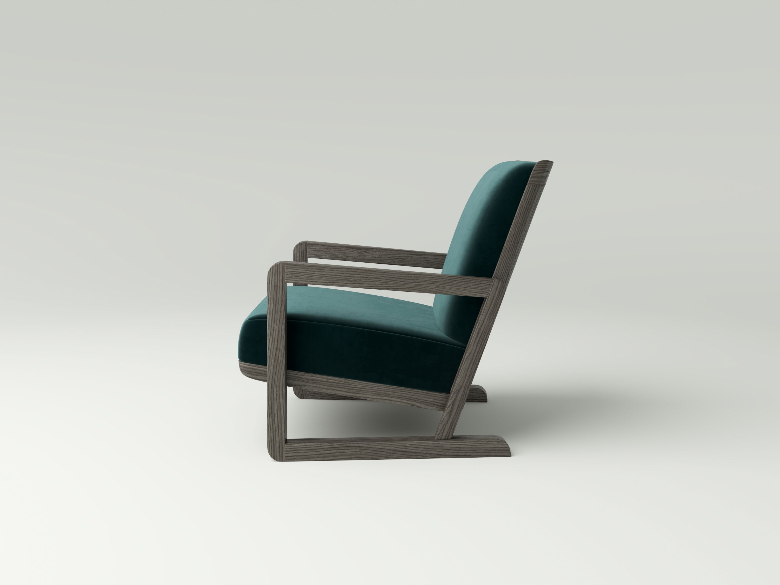 Бархатное и Дубовое кресло с подлокотниками NITZAN HOME SEYMOUR ARCH-00111330 - Вид №2