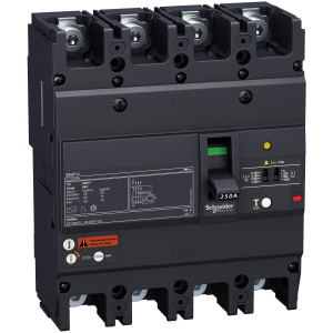 EZCV250N4250 Силовой автомат EZC 250, TM-D c диф защитой, 25кА, 4P, 250А Schneider Electric EasyPact