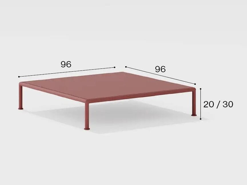 Алюминиевый квадратный низкий садовый столик с порошковым покрытием FAST Roè ARCH-00116707 - Вид №4
