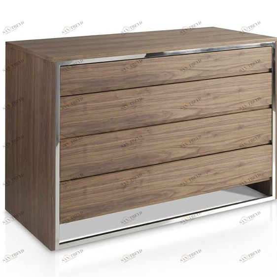 Комод с 4 ящиками орех Style от Angel Cerda ANGEL CERDA ДИЗАЙНЕРСКИЕ 148711 Бежевый;орех 