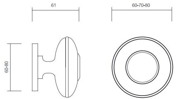 Pasini Ручка дверная из латуни Mod. 800 2300  - Вид №1