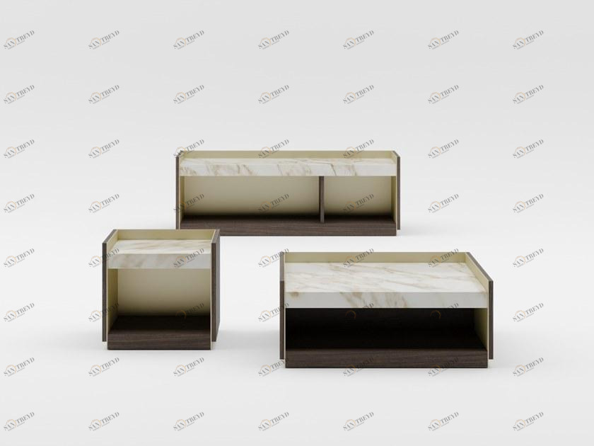 PROF Низкий деревянный журнальный столик Block 2.0 sun-id-1497928