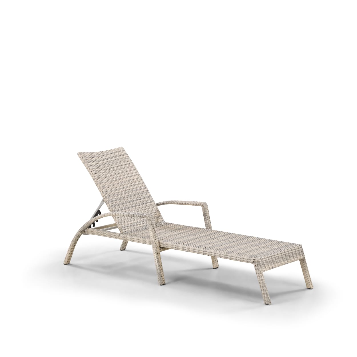 Шезлонг искусственный ротанг плетеный светло-серый AFINA  00-3860506 Серый  - Вид №3