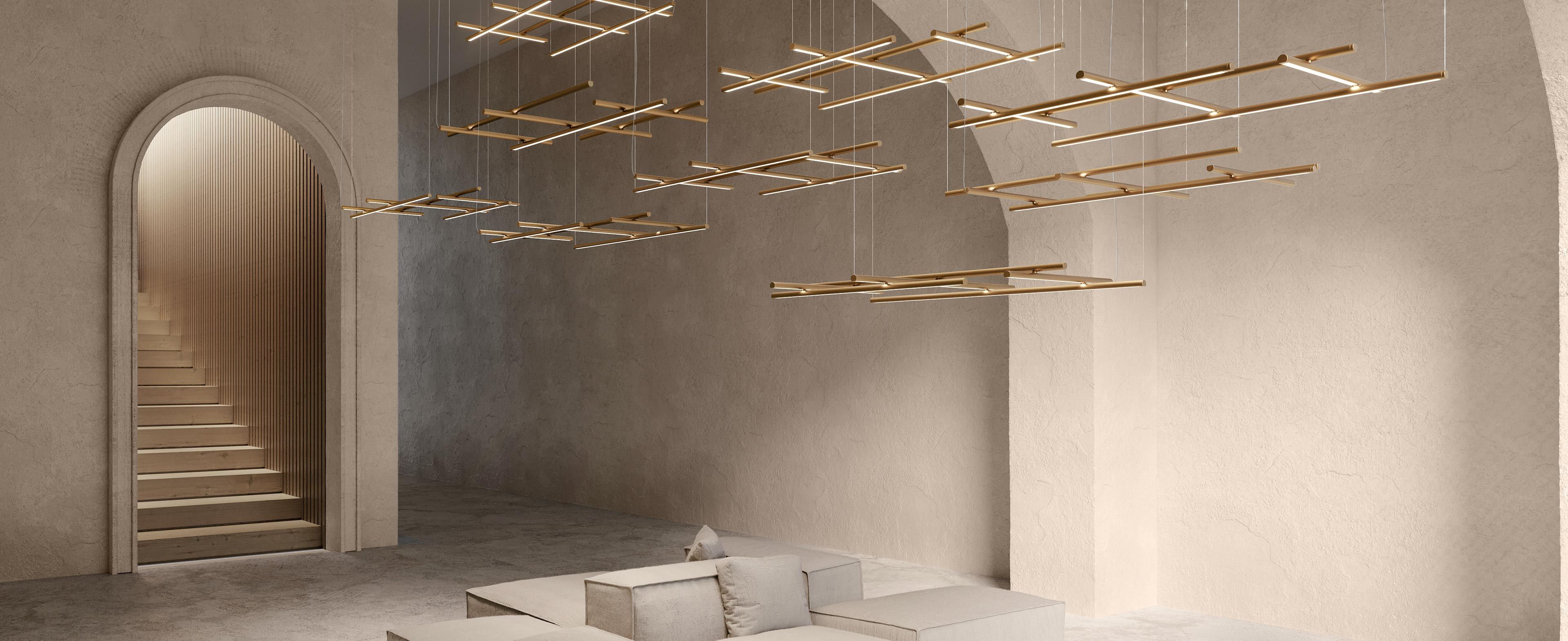 Алюминиевый светодиодный подвесной светильник Panzeri Hilow ARCH-00145728