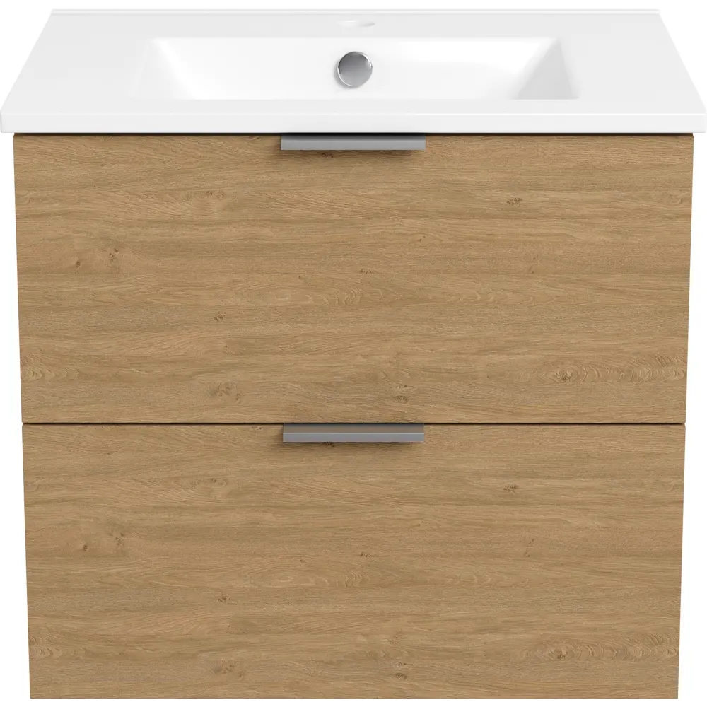 Тумба под раковину подвесная Sensea Essential 60 см цвет дуб STLM-2133366