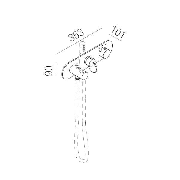 Латунный смеситель для душа с ручным душем Agape Limón ARCH-00052104 - Вид №2