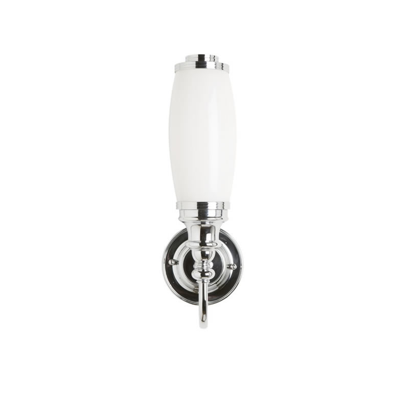 Burlington Изысканный настенный светильник для ванной комнаты Burlington LED с хромированным основанием и абажуром из опалового стекла Хром BL23 