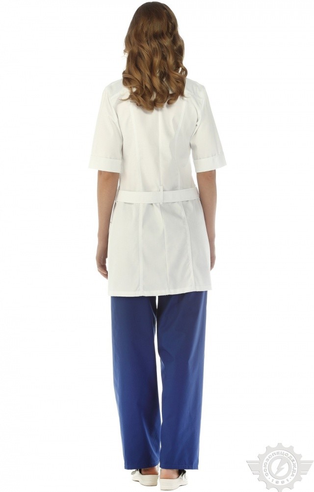 63790 Халат "Леди" женский белый  Медицинская одежда  размер 40/146-152 Спецодежда  - Вид №8