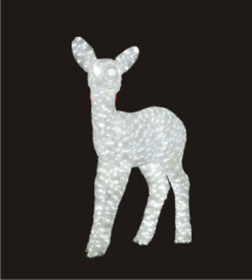 Световая Фигура "Благородный Олень" Малыш 3D ELKI СВЕТОВЫЕ ФИГУРЫ 017736 Белый  - Вид №1