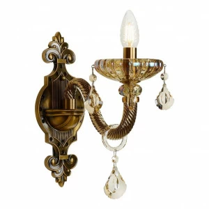 Бра с подвесками бронзовое Asia 81069-1 BR ILAMP СВЕЧА 00-3949099 Бронза