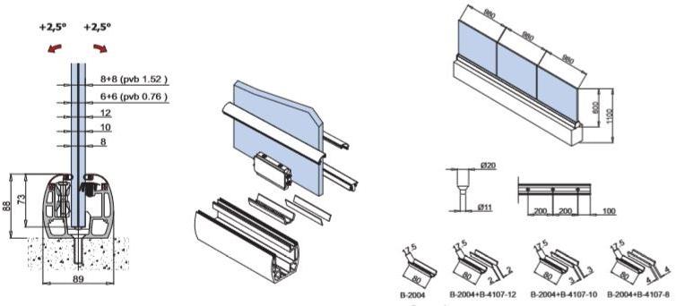 Metalglas Bonomi Регулируемая балюстрада для низкой стены sun-id-1406647 - Вид №1
