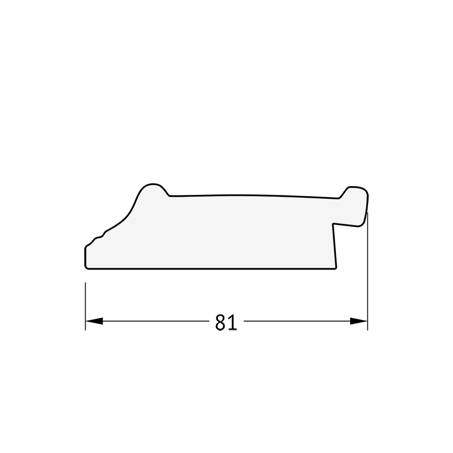 BY 1357 Зеркало с фацетом в багетной раме - черный ардеко 81 mm EVOFORM Exclusive - Вид №3