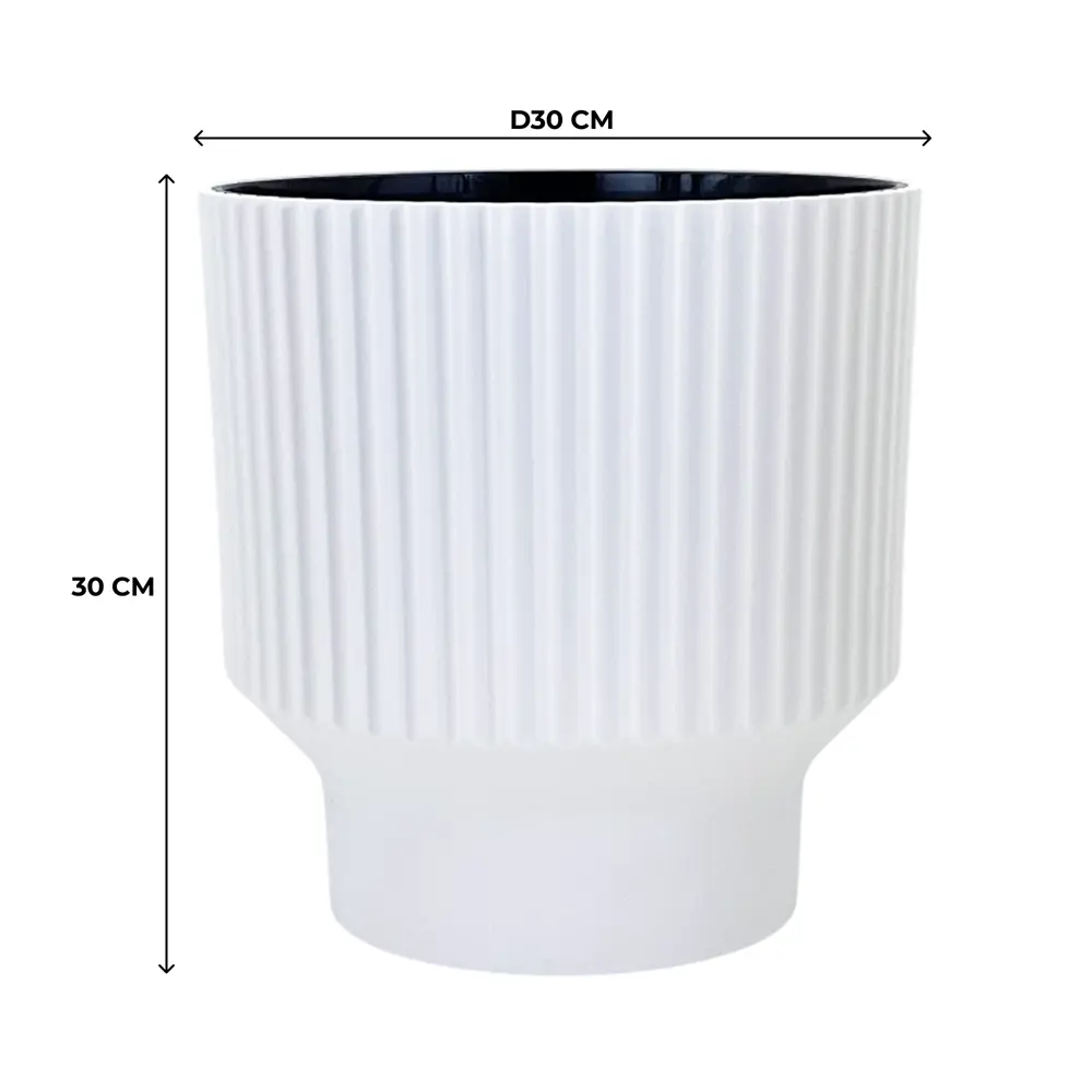 Кашпо Evergreen Design Аркада 28x30x30 см v16.2 л пластик белый 89452947 STLM-2067684 - Вид №3